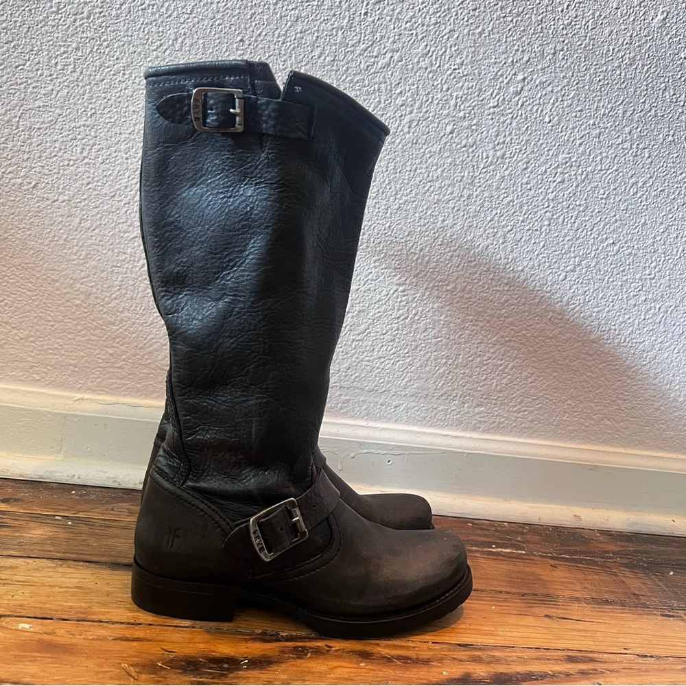 Frye Veronica Tall Slouch Boots Black 7.5 B - Picture 14 of 16